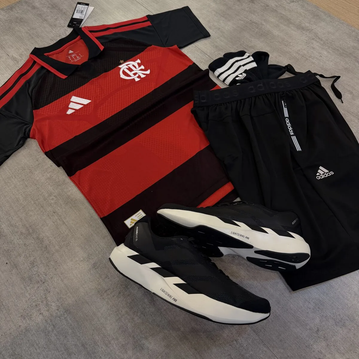 Kit Flamengo + Adizero — frente